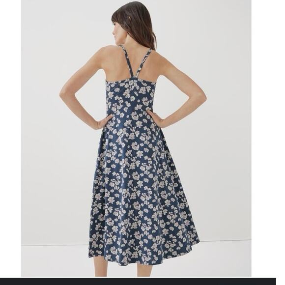 Pact Blue Floral Dress - Picture 2 of 9